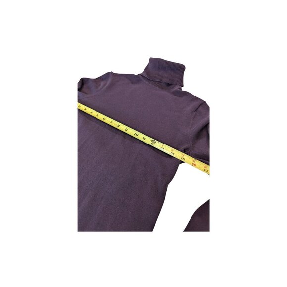GAP Ribbed Cotton-Blend Turtleneck Sweater Women’s Size S – Eggplant Purple - Picture 7 of 11